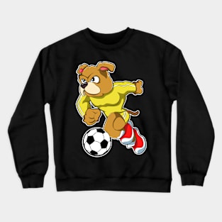 Dog as Soccer player with Soccer ball Crewneck Sweatshirt